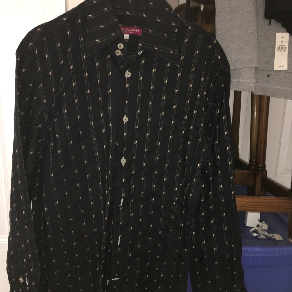 Men’s ANDREA PALOMBINI Dress Shirt SZ L Mini DUCKS
